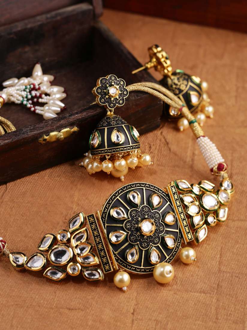 Myntra kundan set clearance