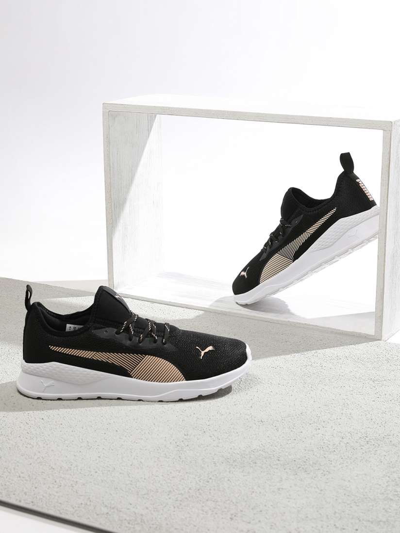 Puma ladies black sneakers cheap