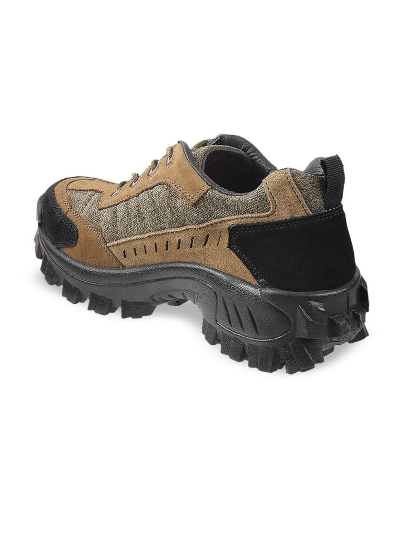 Buy Metro Men Olive Green Colourblocked Suede Trekking Shoes Casual Shoes for Men 17110260 Myntra
