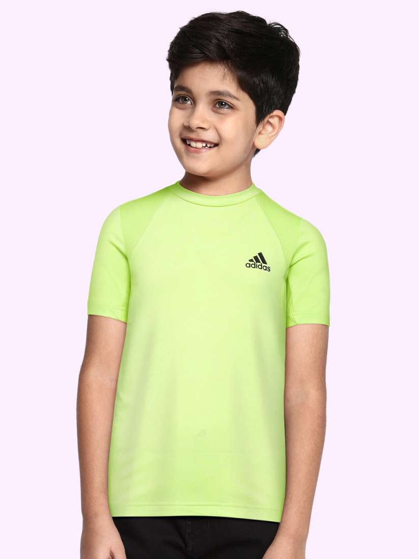 Buy ADIDAS Boys Lime Green Solid T shirt Tshirts for Boys 17110986 Myntra