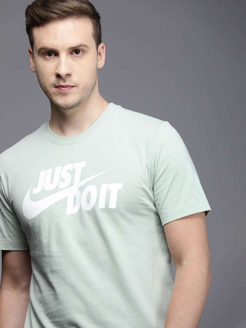 Buy Nike Men Mint Green Typography Printed Pure Cotton T shirt Tshirts for Men 17111640 Myntra