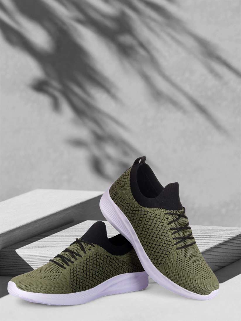 Buy M7 by Metronaut Men Olive Green Woven Design Slip On Sneakers Casual Shoes for Men 17111694 Myntra