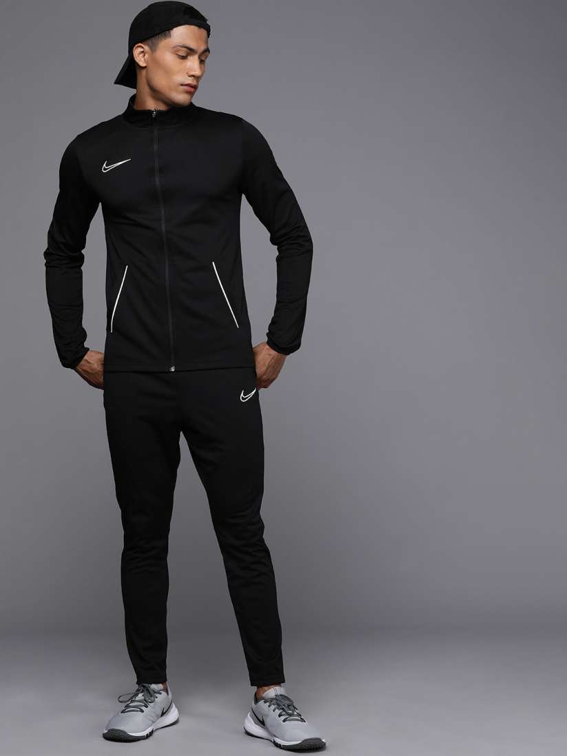 Buy Nike Men Black Brand Logo Embroidered Dri FIT Knit Soccer Tracksuit Tracksuits for Men 17111772 Myntra