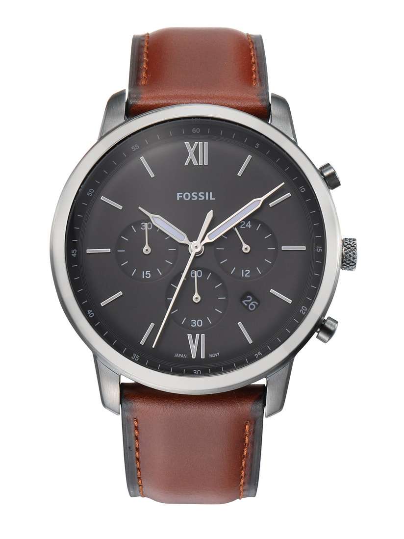Neutra Chronograph Dark Green Leather Watch Buy Fossil Men
