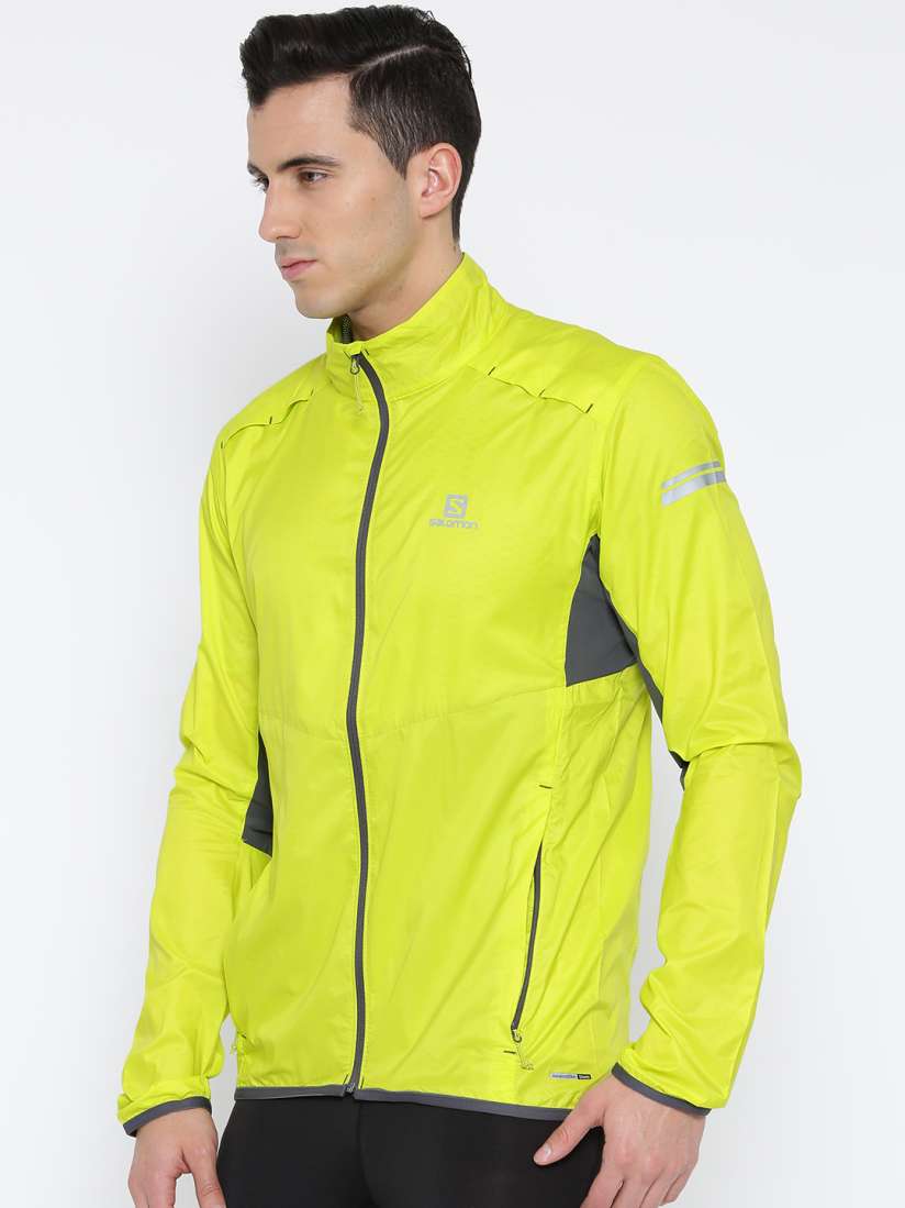 Buy Salomon Fluorescent Green Agile Active Fit Windcheater Jackets for Men 1712929 Myntra