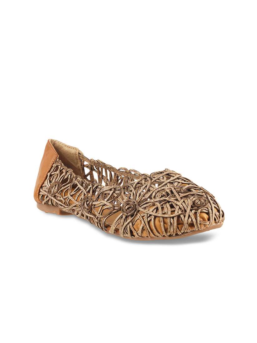 Buy Metro Women Bronze Toned Solid Flat Shoes Flats for Women Myntra