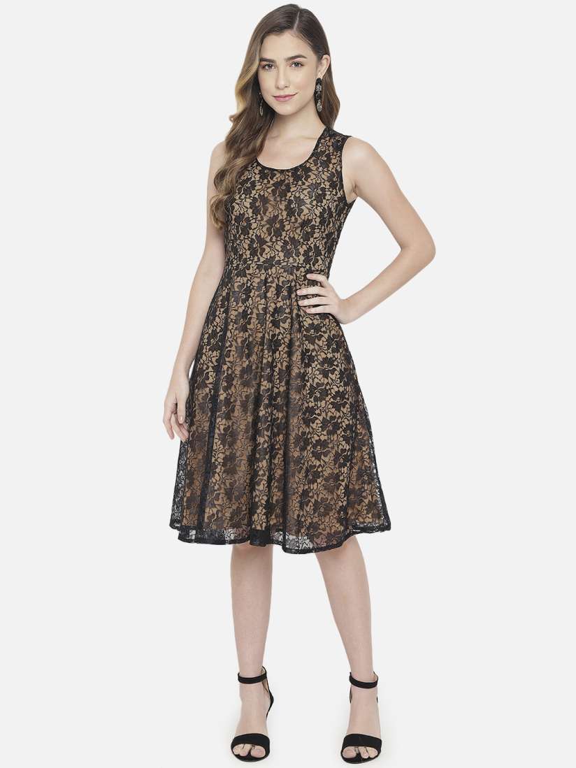 Myntra lace dress new arrivals