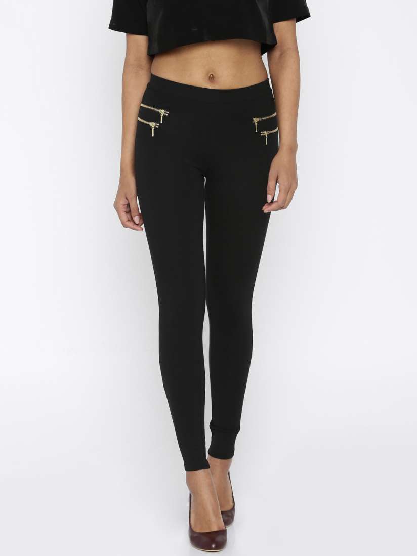 Myntra black jeggings outlet