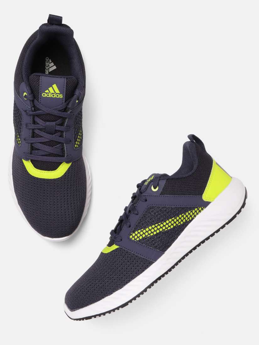 Buy ADIDAS Men Navy Blue Neon Green Woven Design Floatrise Running Shoes Sports Shoes for Men 17146104 Myntra