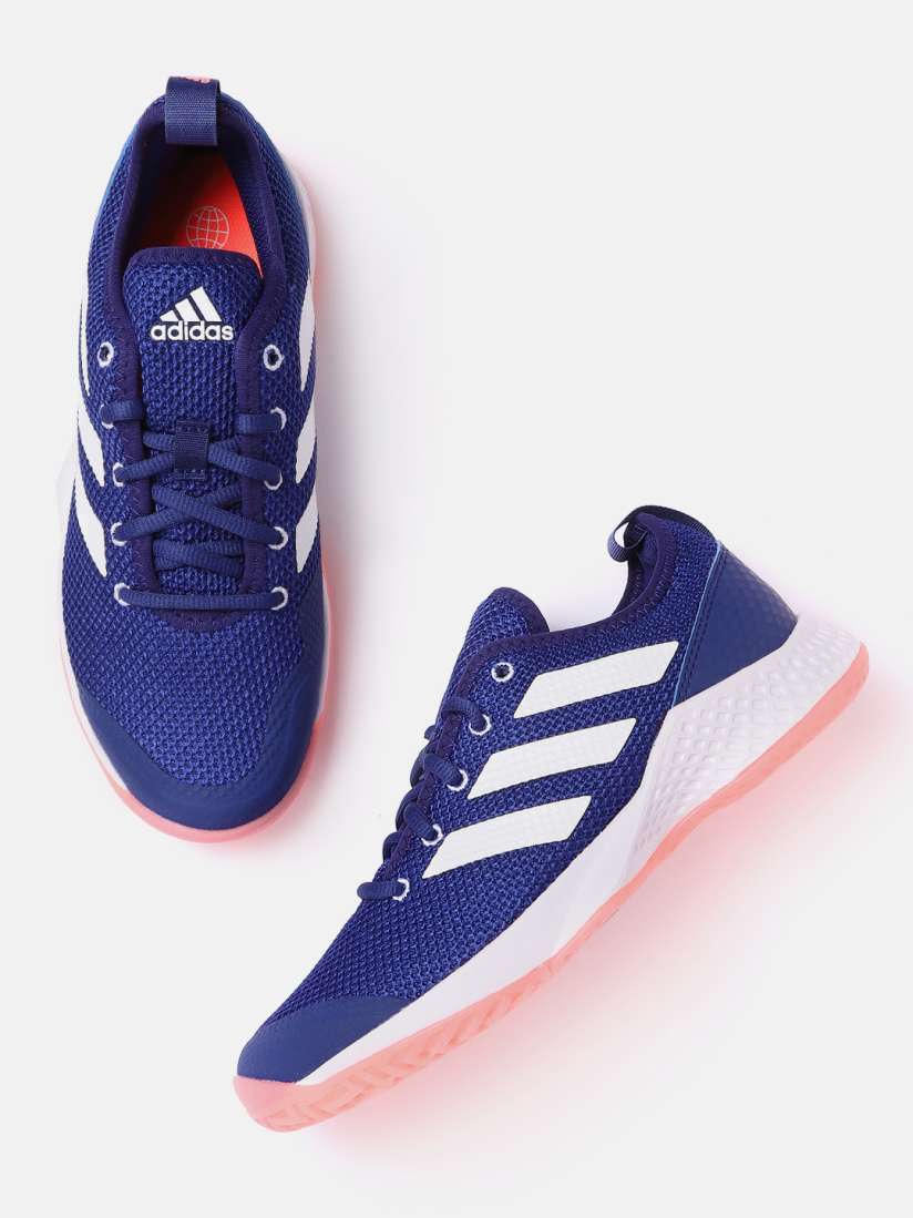 Buy ADIDAS Women Navy Blue White Woven Design Court Control Sustainable Tennis Shoes Sports Shoes for Women 17146792 Myntra