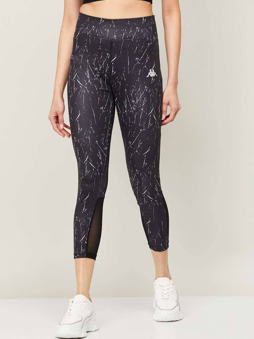 Buy Kappa Women Black White Printed Cotton Tights Tights for Women 17161862 Myntra
