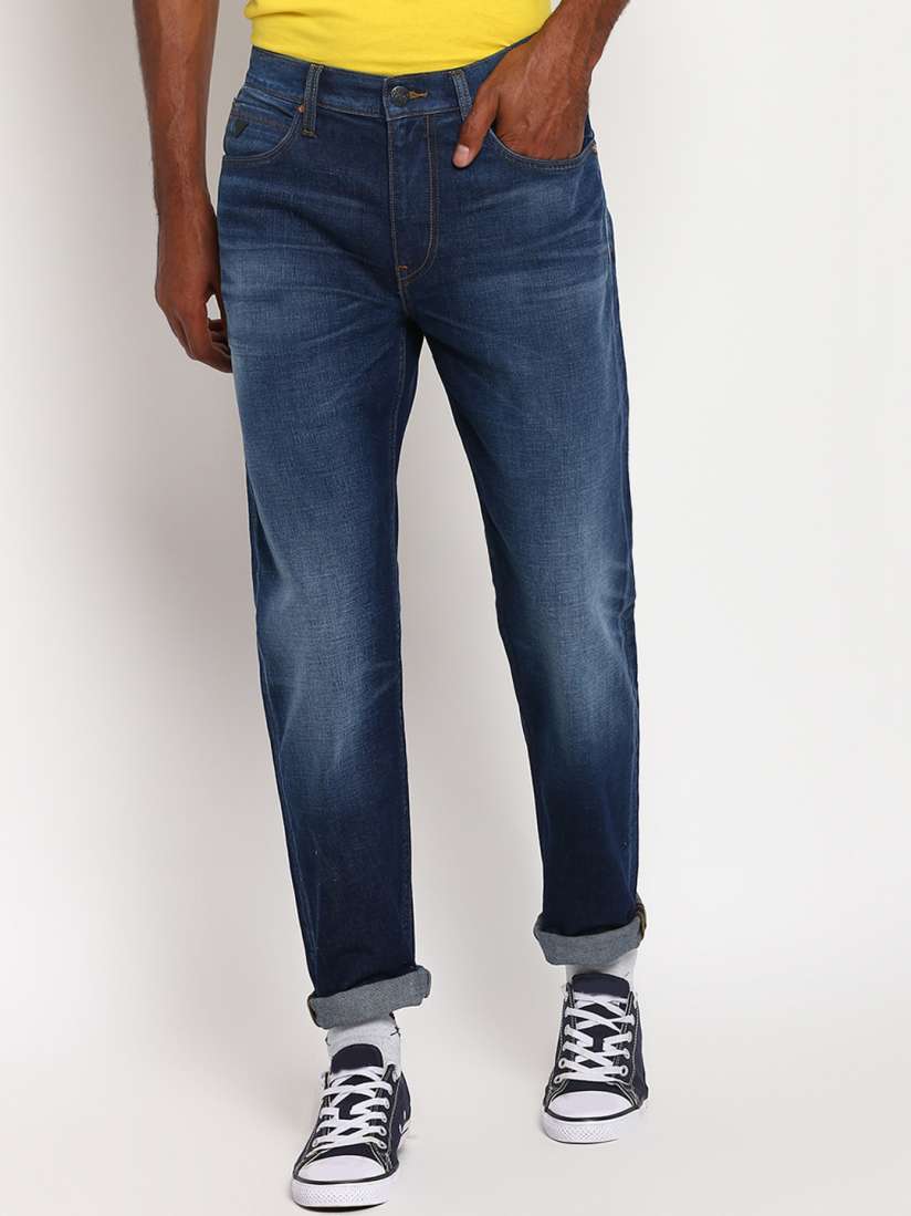 Buy Lee Men Blue Light Fade Stretchable Straight Fit Cropped Jeans Jeans for Men 17162962 Myntra