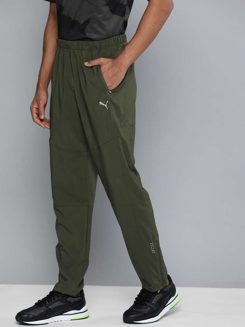 Buy Puma Men Olive Green Solid dryCELL Tapered Woven Running Training Track Pants Track Pants for Men 17168566 Myntra