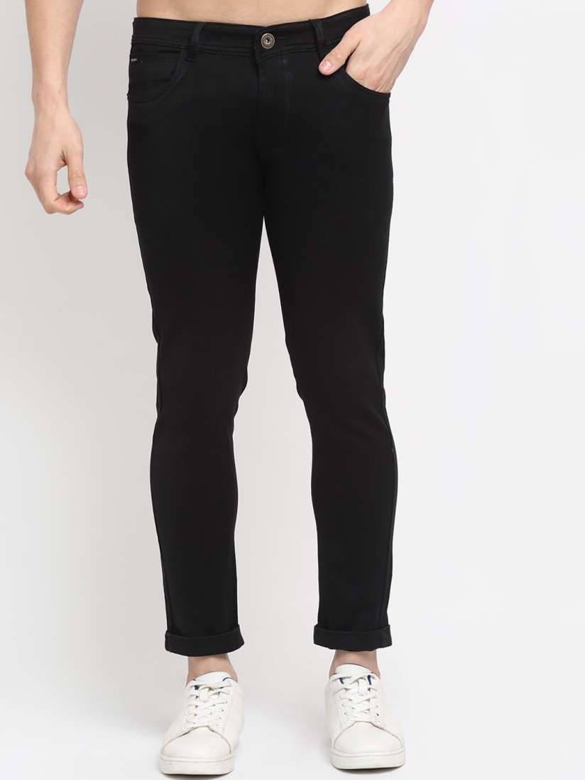 Buy Rodamo Men Black Slim Fit Stretchable Cropped Jeans Jeans for Men 17174114 Myntra