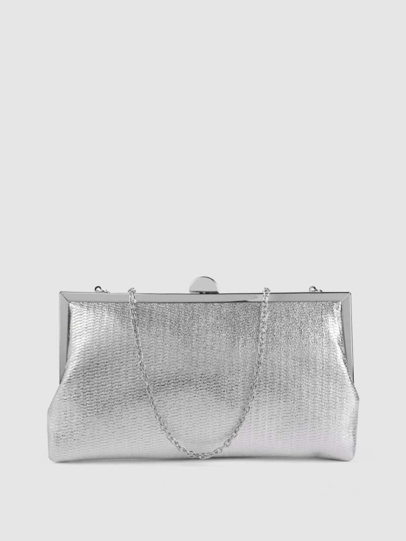 Accessorize silver clutch best sale