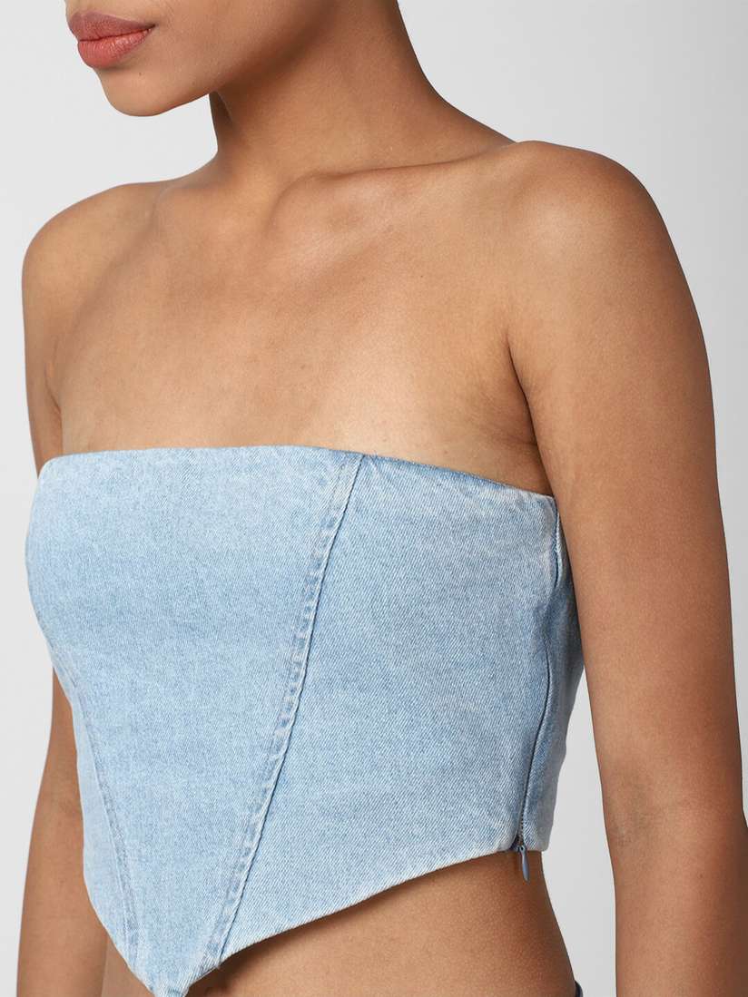 blue tube top forever 21
