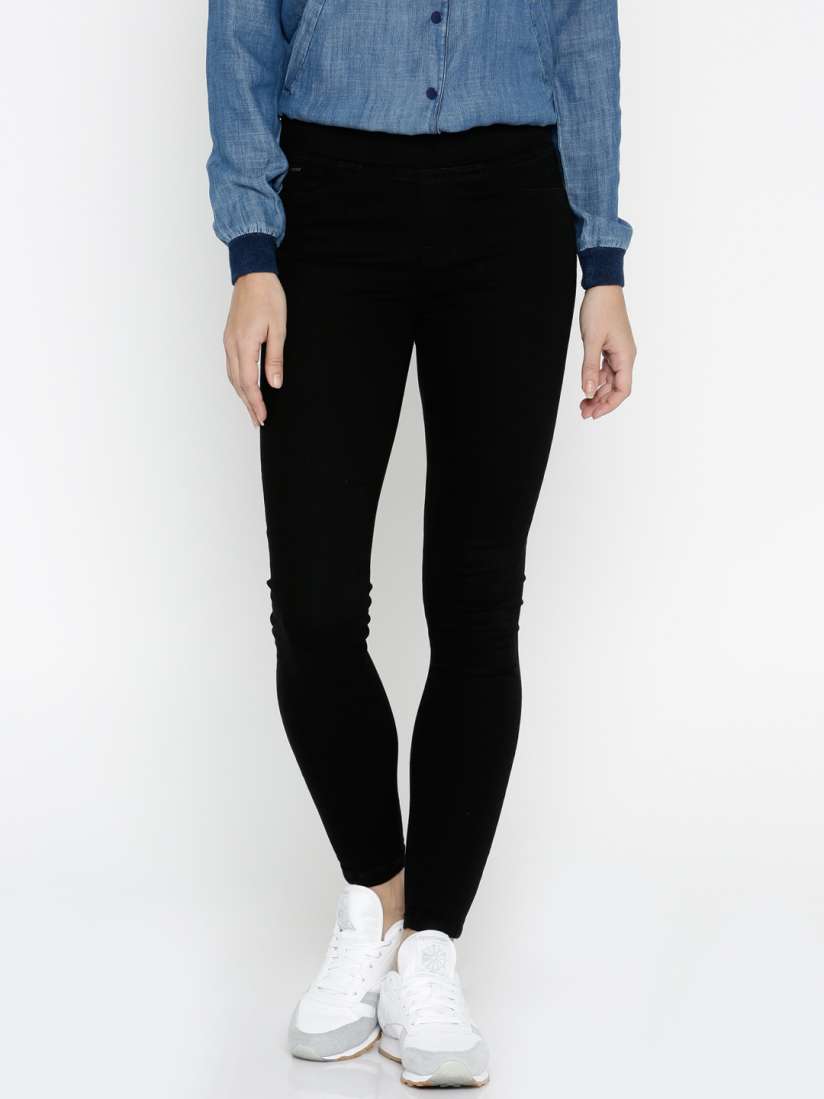 Ladies black jeggings cheap