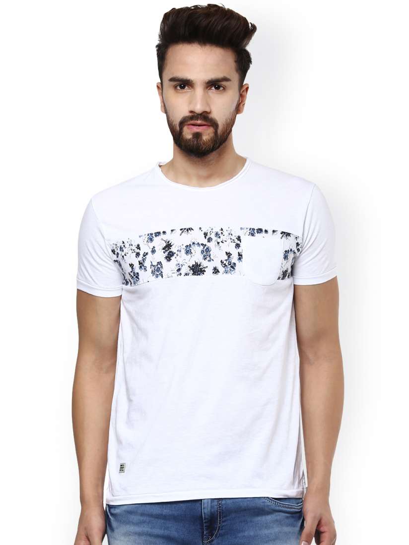 Buy Mufti Men White Printed T shirt Tshirts for Men 1718034 Myntra