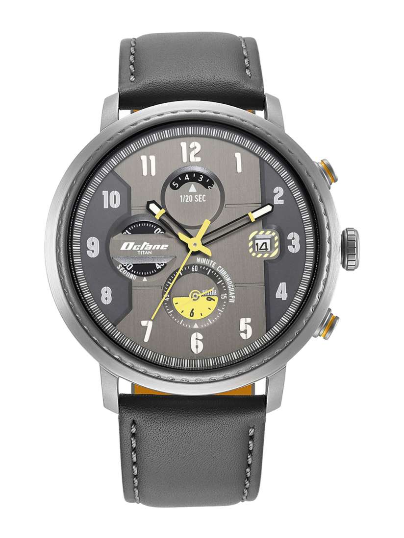 Titan chronograph watches with leather strap outlet