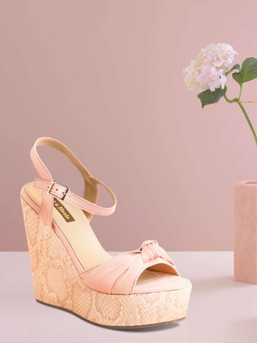 Pink suede platform sandals clearance