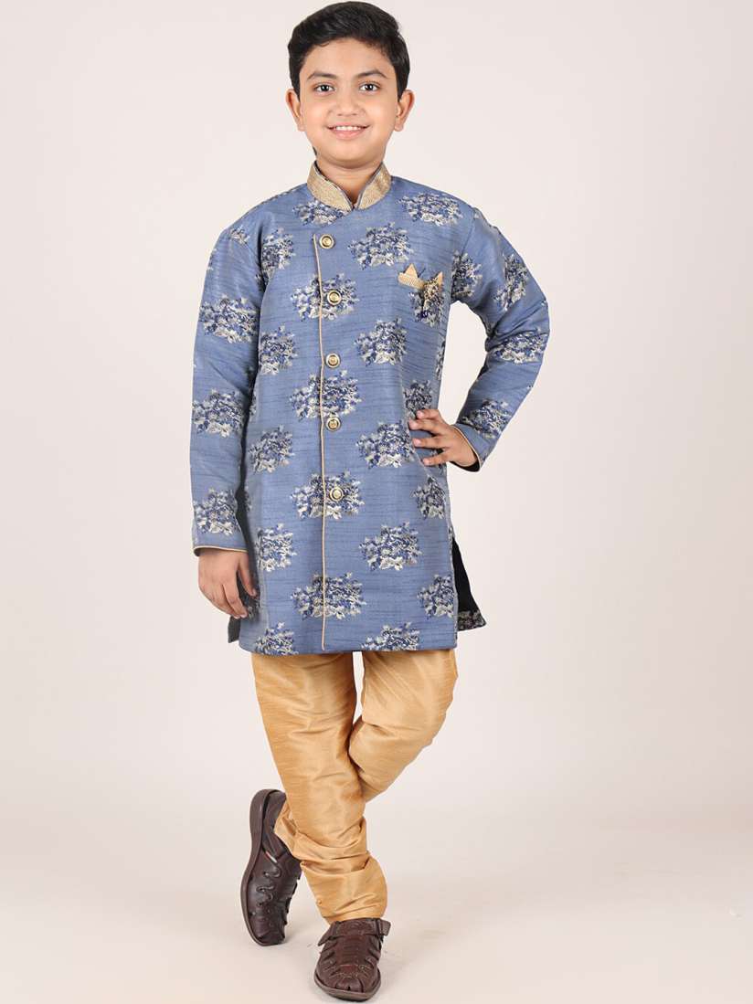 Buy Pothys Boys Blue Printed Sherwani Sherwani for Boys 17186550 Myntra