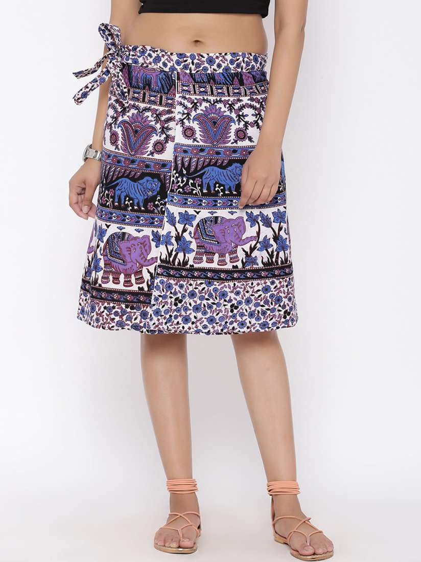 Wrap around skirt myntra on sale