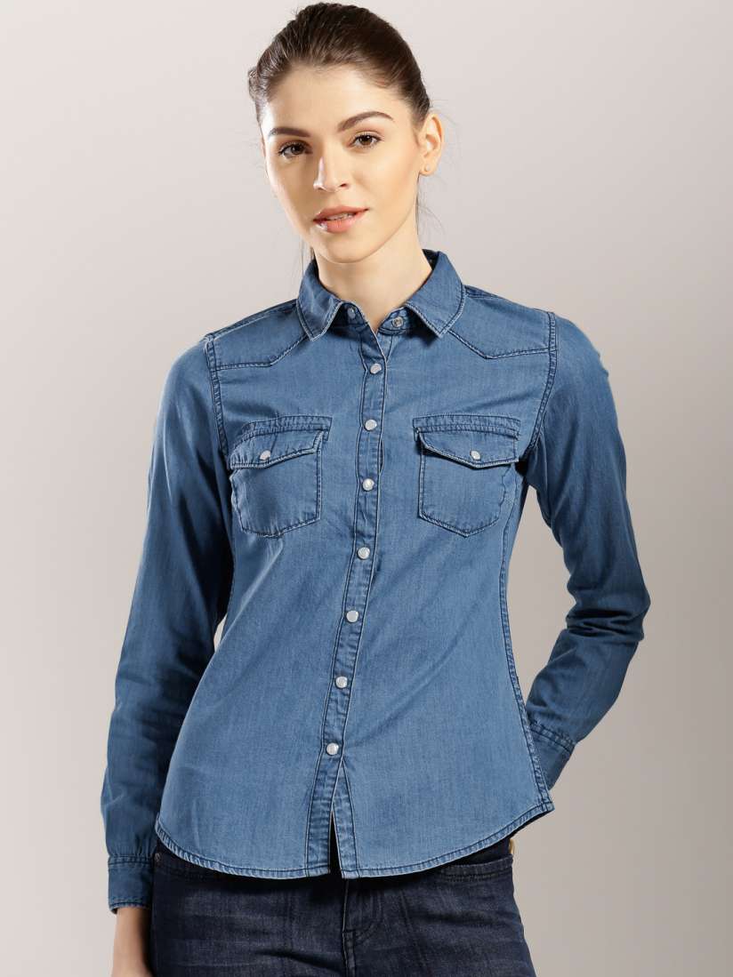 Jeans shirt myntra outlet