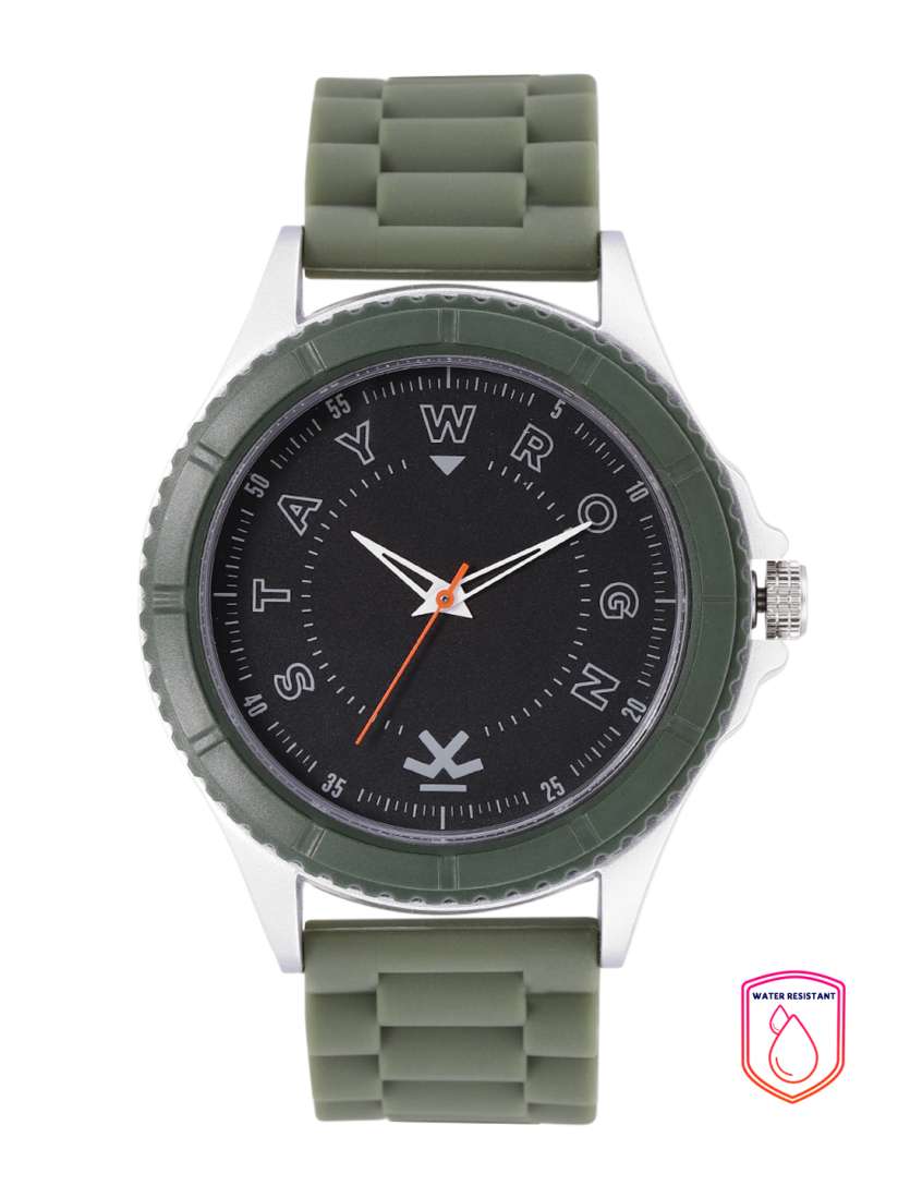 Buy WROGN Men Black Printed Dial Green Straps Trend Savy Analogue Watch WRG00047G Watches for Men 17189542 Myntra