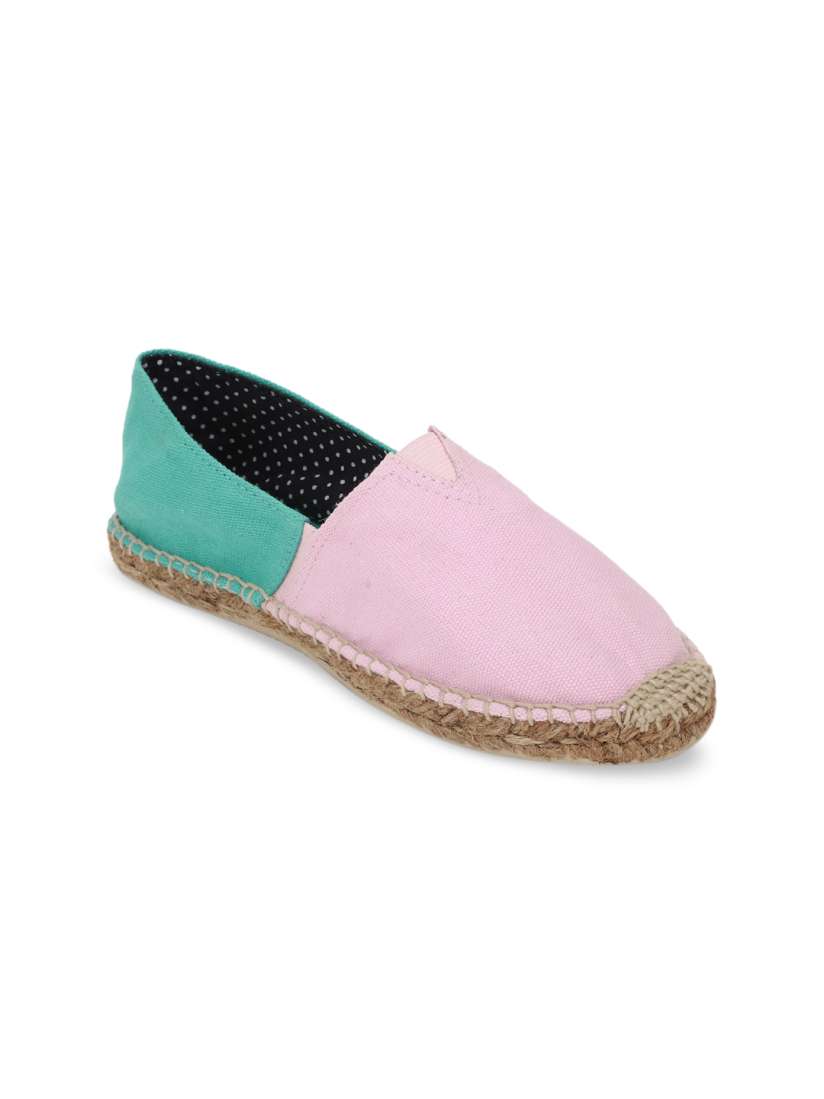 Buy FOREVER 21 Women Pink Green Colourblocked Cotton Canvas Espadrilles Casual Shoes for Women 17195058 Myntra
