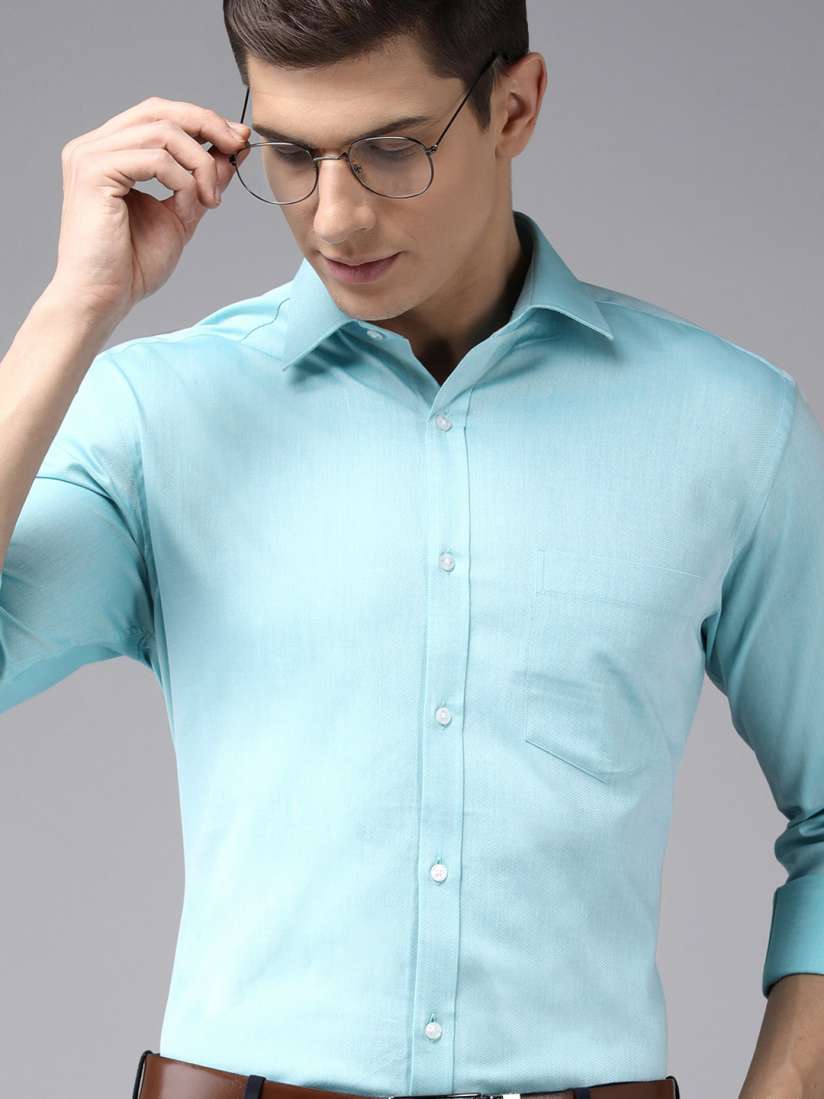 Turquoise blue formal shirt cheap