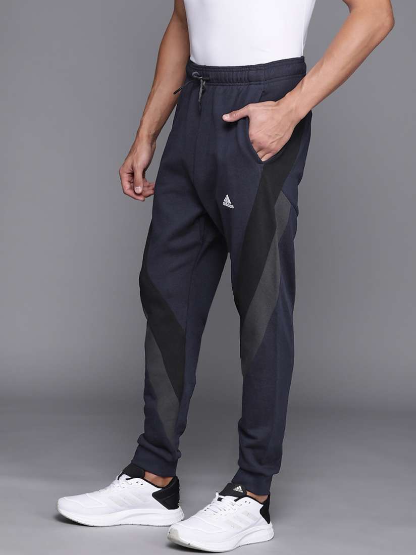 Navy blue adidas joggers store