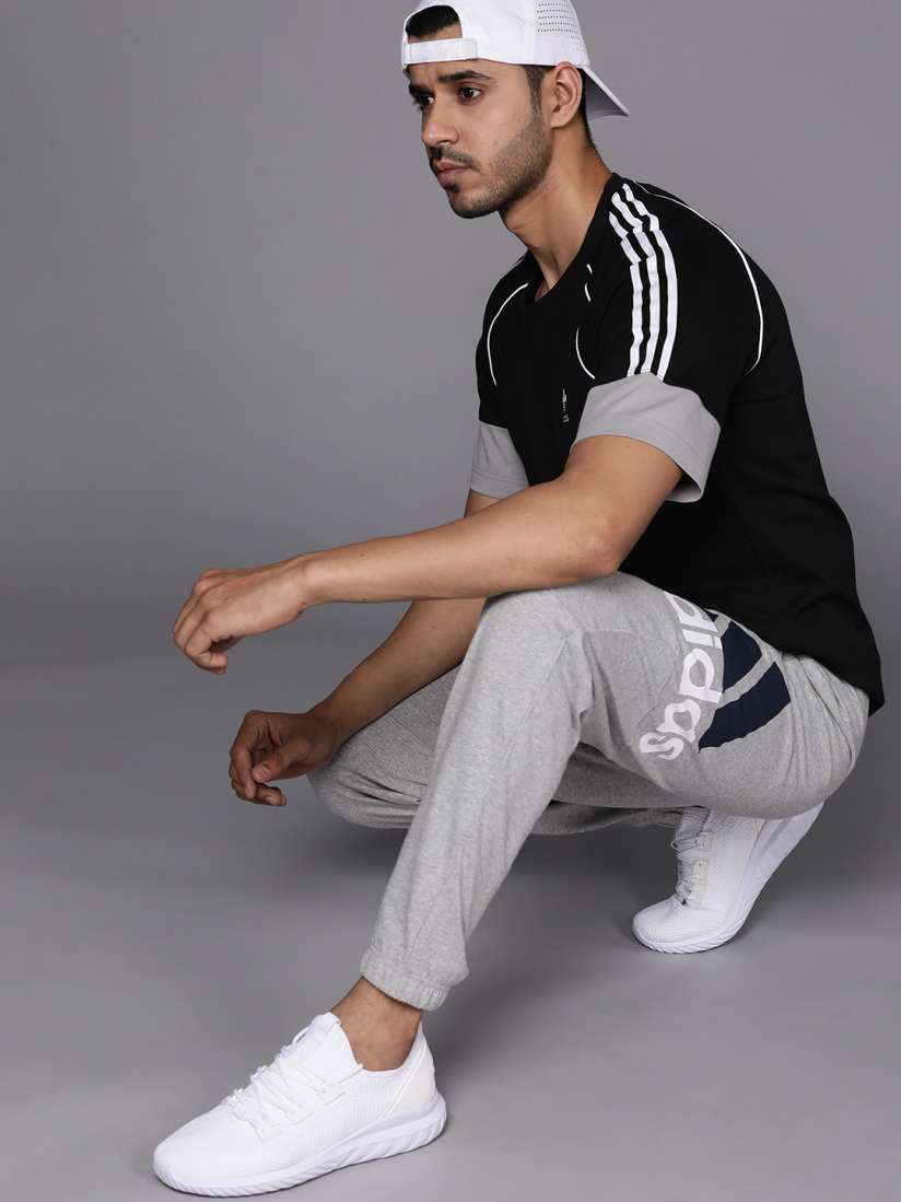 Buy ADIDAS Men Grey Melange Essentials Logo Running Joggers Track Pants for Men 17204222 Myntra