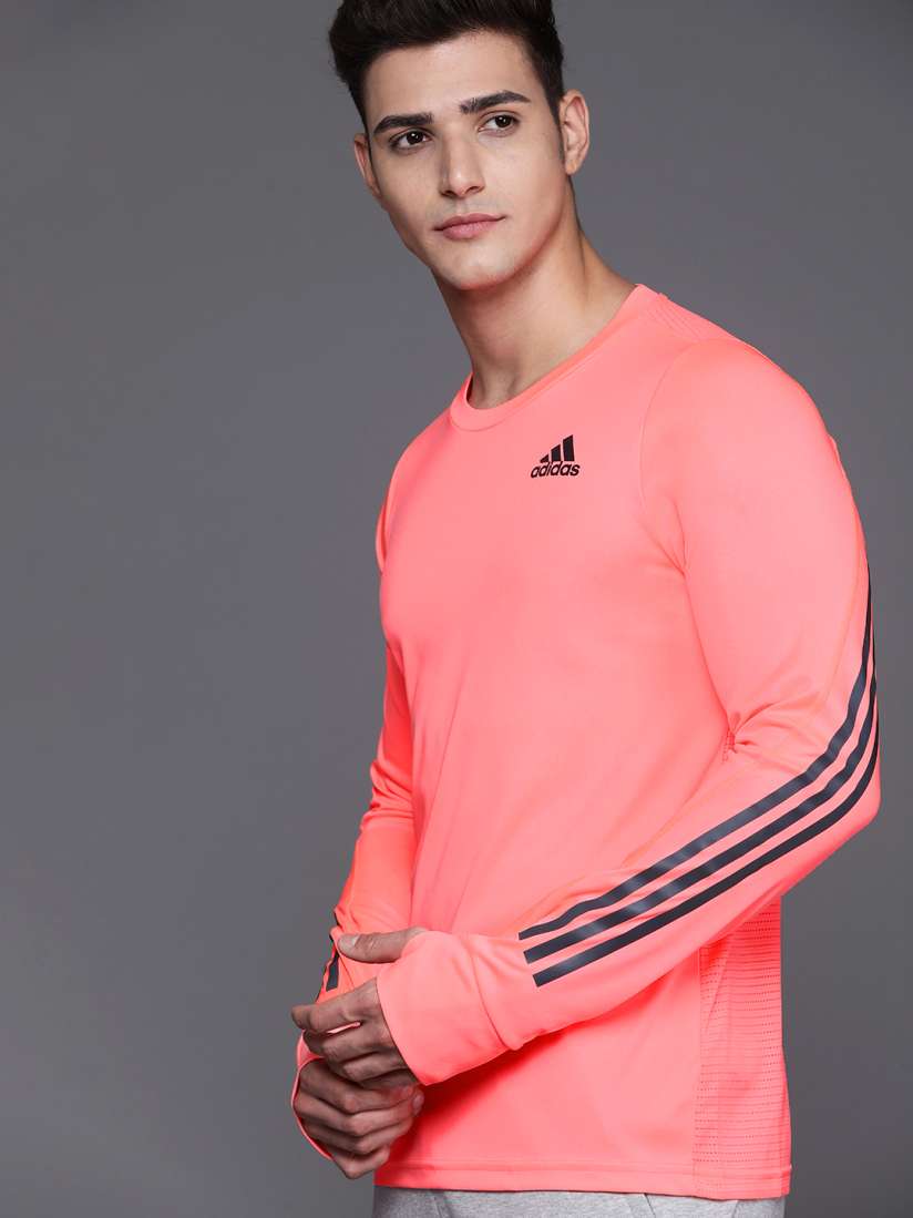 Buy ADIDAS Men Neon Pink Solid Slim Fit Aeroready Running Sustainable T shirt Tshirts for Men 17204524 Myntra