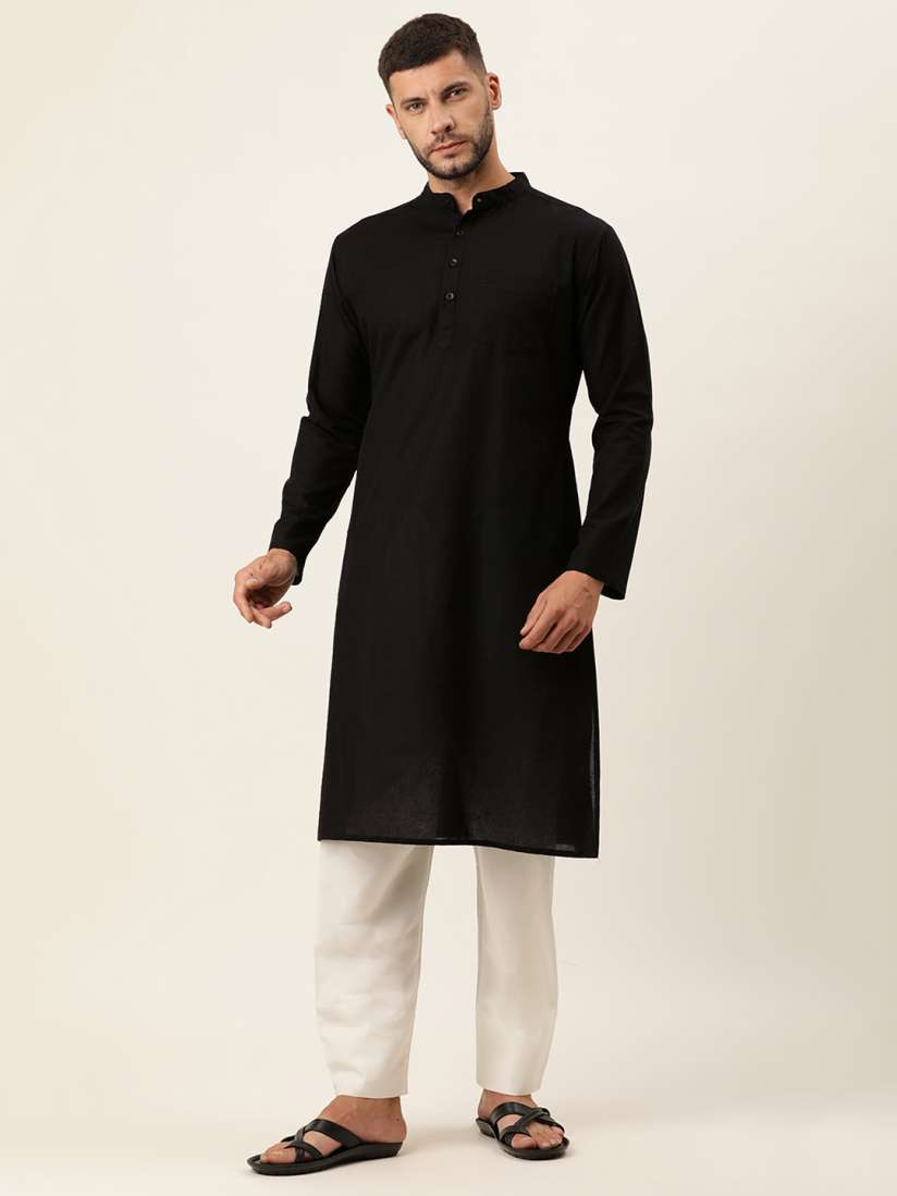 Myntra black kurta sales