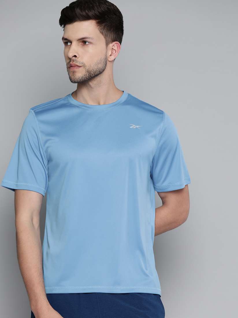 Buy Reebok Men Blue Solid Speedwick Running T shirt Tshirts for Men 17210218 Myntra