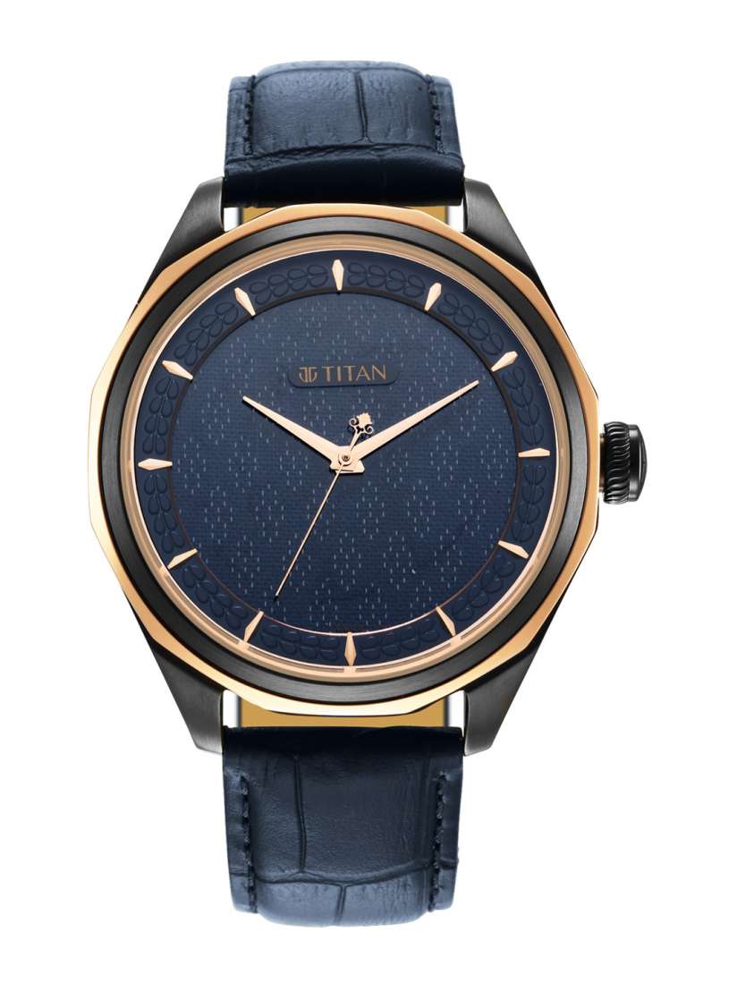 Titan watches blue discount