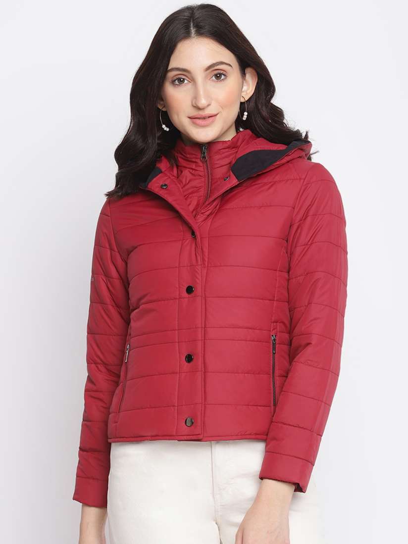 Buy SPYKAR Women Red Crop Padded Jacket Jackets for Women 17212348 Myntra