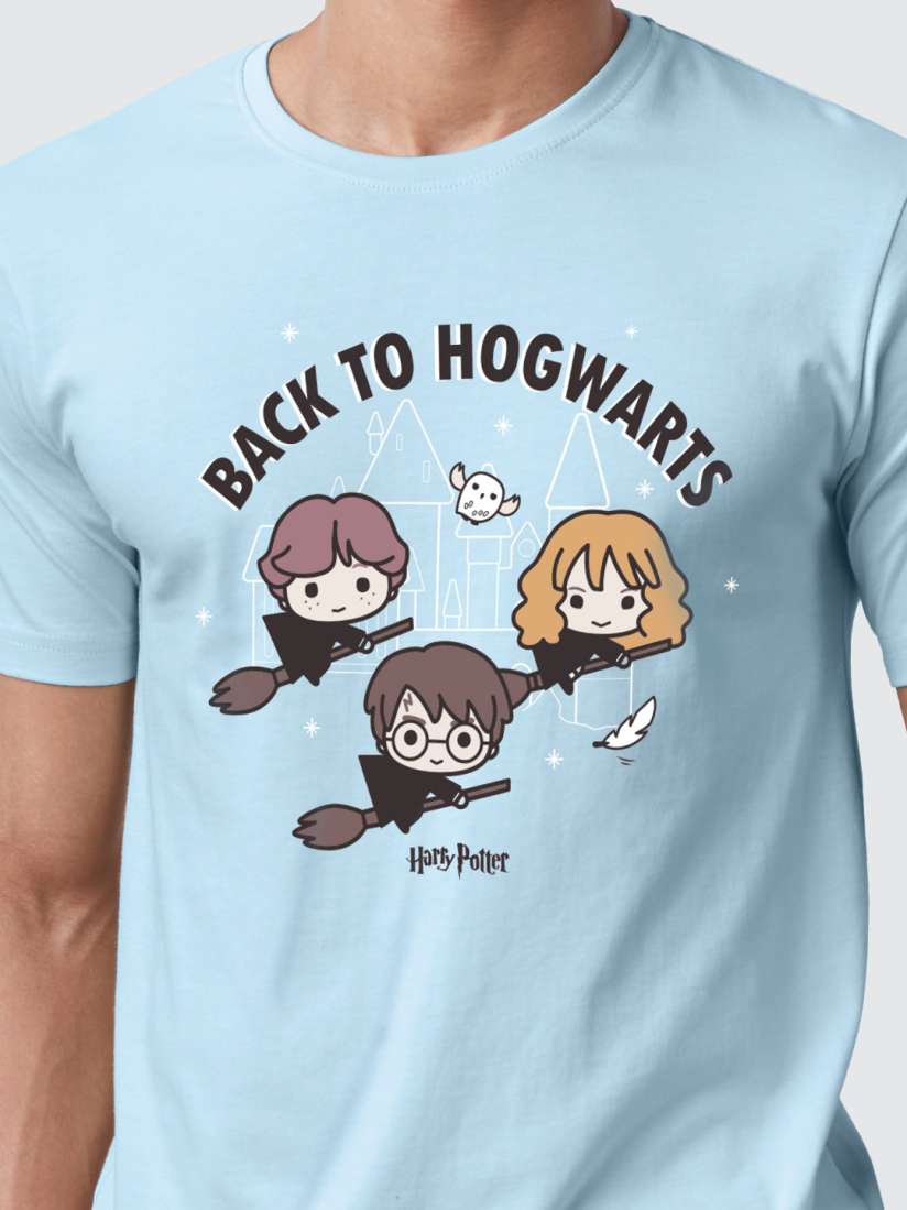 Buy The Souled Store Men Blue Harry Potter Back To Hogwarts Printed T shirt Tshirts for Men 17214878 Myntra