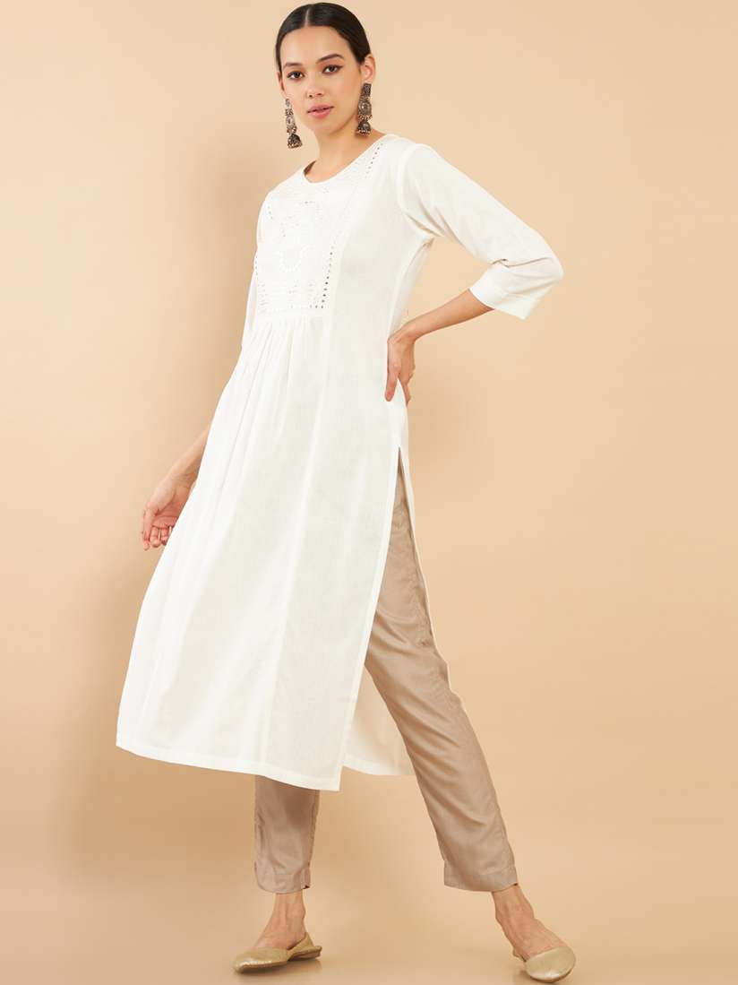 Soch women's straight cotton kurta on sale