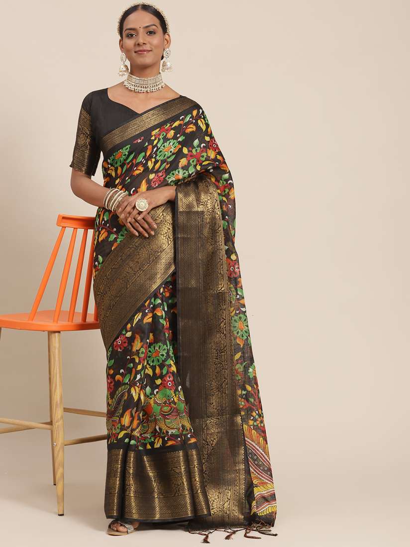 Myntra kalamkari sarees sales
