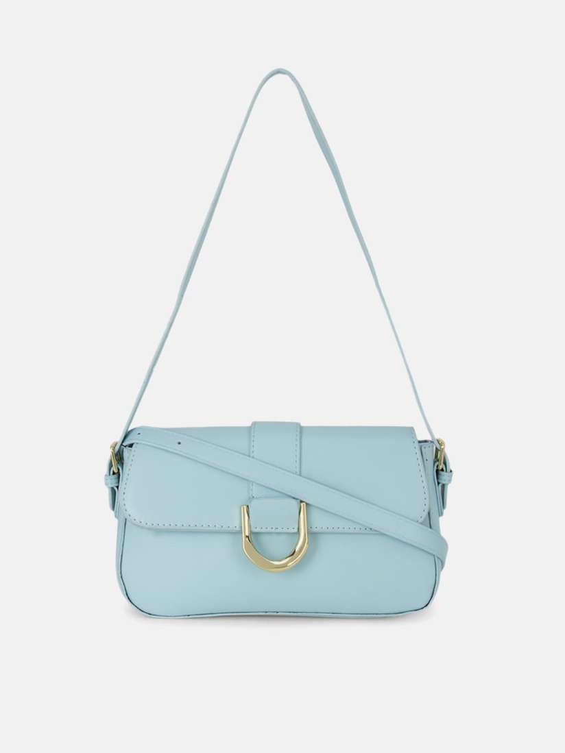 Buy Kazo Blue Solid PU Sling Bag Handbags for Women 17254094 Myntra