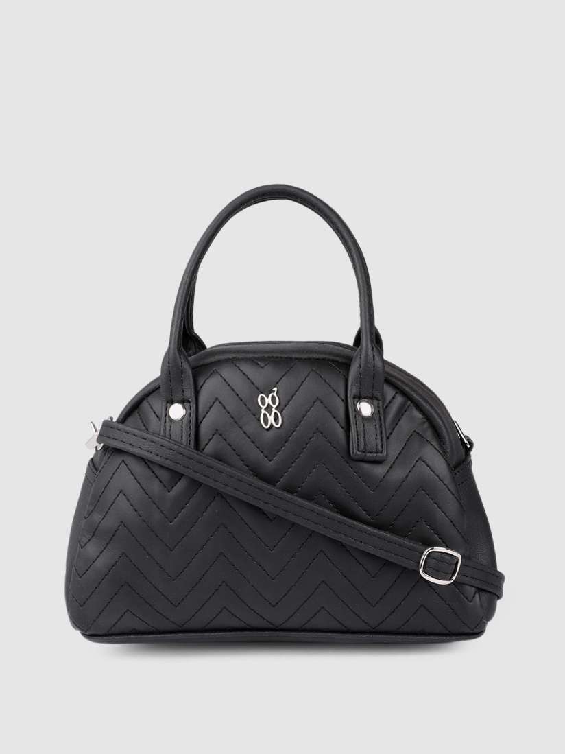 Buy Baggit Black Solid Regular Bowling Handheld Bag with Quilted Detail Handbags for Women 17267656 Myntra
