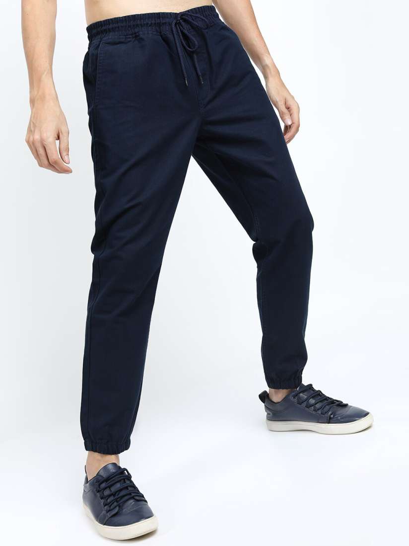 Plain navy blue joggers online