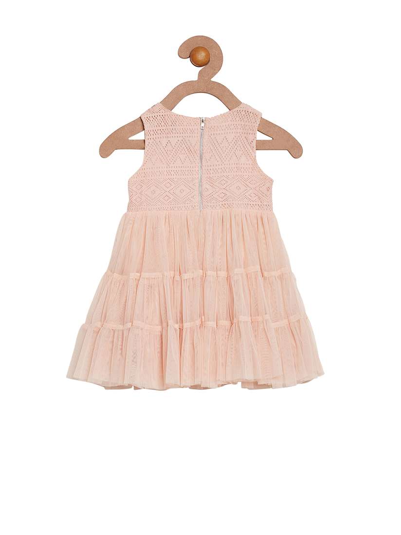 Litel girl nackt  Buy A Little Fable Girls Nude-Coloured Self-Design A-Line Dress - Dresses  for Girls 1728497 | Myntra