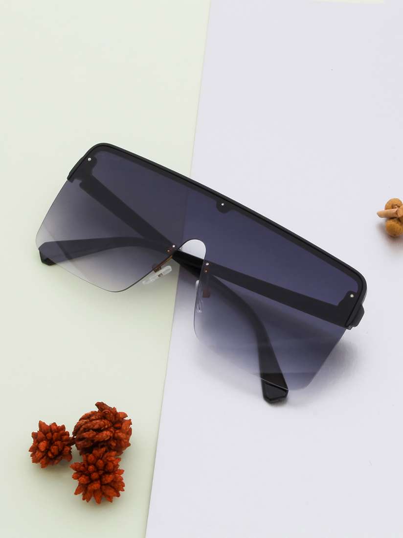 Buy Ted Smith Unisex Grey Lens Black Wayfarer Sunglasses with UV Protected Lens TSF MASK Sunglasses for Unisex 17286116 Myntra