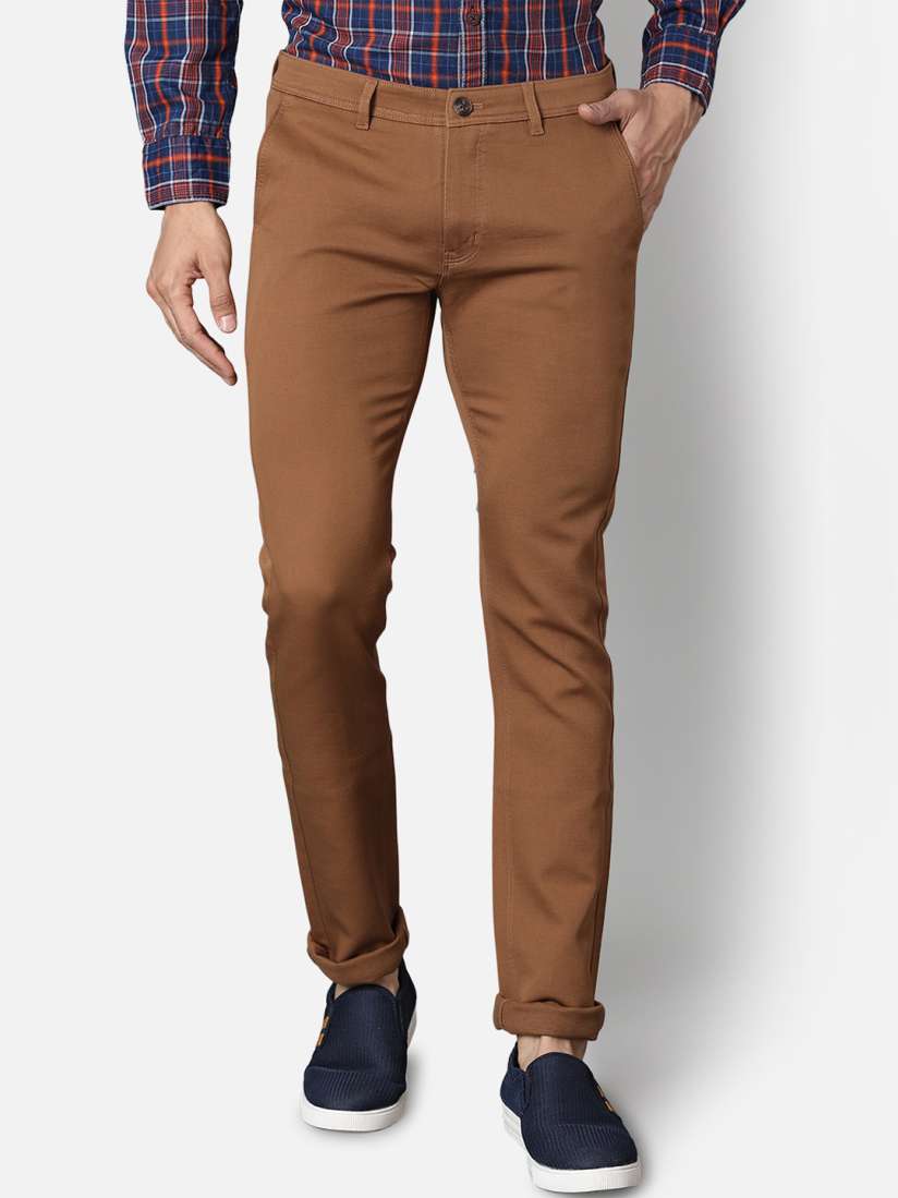 Buy Callino London Men Tan Original Slim Fit Cotton Trousers Trousers for Men 17286272 Myntra