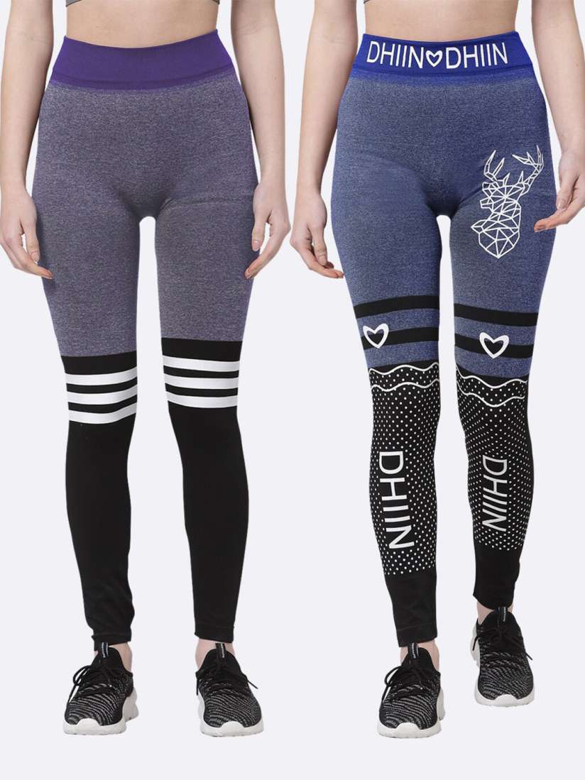 Buy KLOTTHE Women Multi Color Pack Of 2 Printed Skinny Fit Jeggings Jeggings for Women 17292698 Myntra