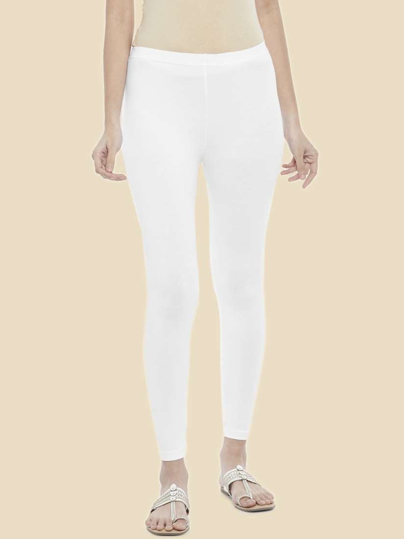 Buy RANGMANCH BY PANTALOONS Women White Solid Ankle Length Leggings Leggings for Women 17301904 Myntra