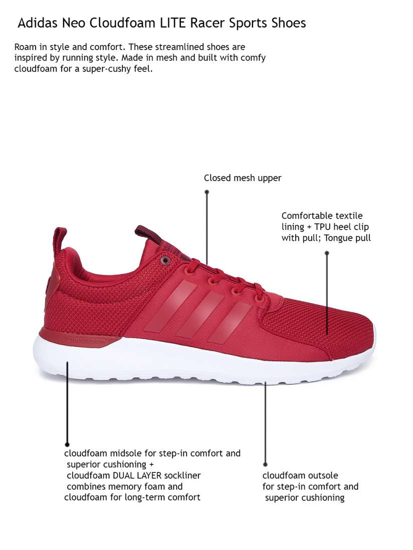 Adidas neo cloudfoam red store