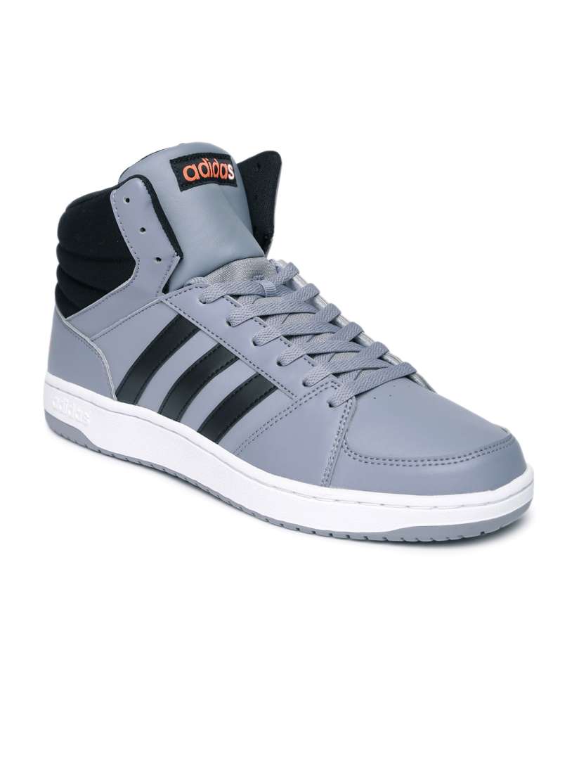 Adidas neo vs hoops mid grey sneakers outlet